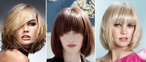 Стрижки с челкой на средние волосы 2022. Фото модных стрижек для круглого, овального, квадратного лица